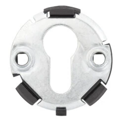 Hörmann FS Drückergarnitur D110 Rosette PZ, Alu -Garagentor Serie 535346 hoermann fs drueckergarnitur d110 pz rosette alu f1 gleitlager grundplatte rueckseite