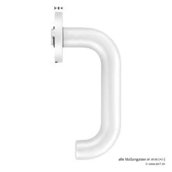 Hörmann FS Drückergarnitur D110 Rosette PZ, Alu -Garagentor Serie 535346 hoermann fs drueckergarnitur d110 pz rosette alu f1 gleitlager masse