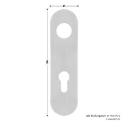Hörmann FS Wechselgarnitur D210 Kurzschild PZ, Edelstahl -Garagentor Serie 545723 hoermann fs wechselgarnitur d210 pz kurzschild edelstahl gleitlager breite laenge