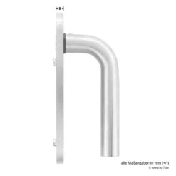 Hörmann FS Wechselgarnitur D210 Kurzschild PZ, Edelstahl -Garagentor Serie 545723 hoermann fs wechselgarnitur d210 pz kurzschild edelstahl gleitlager griff masse