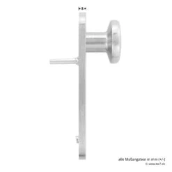 Hörmann FS Wechselgarnitur D210 Kurzschild PZ, Edelstahl -Garagentor Serie 545723 hoermann fs wechselgarnitur d210 pz kurzschild edelstahl gleitlager knauf masse