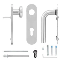 Hörmann FS Wechselgarnitur D210 Kurzschild PZ, Edelstahl -Garagentor Serie 545723 hoermann fs wechselgarnitur d210 pz kurzschild edelstahl gleitlager lieferumfang