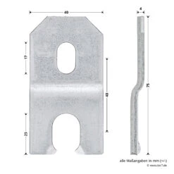 Hörmann Dübellasche Eckzarge, Verdeckte Montage 9 Hörmann Dübellasche Eckzarge, Verdeckte Montage -Garagentor Serie 549518 hoermann duebellasche eckzarge verdeckte montage bemassung