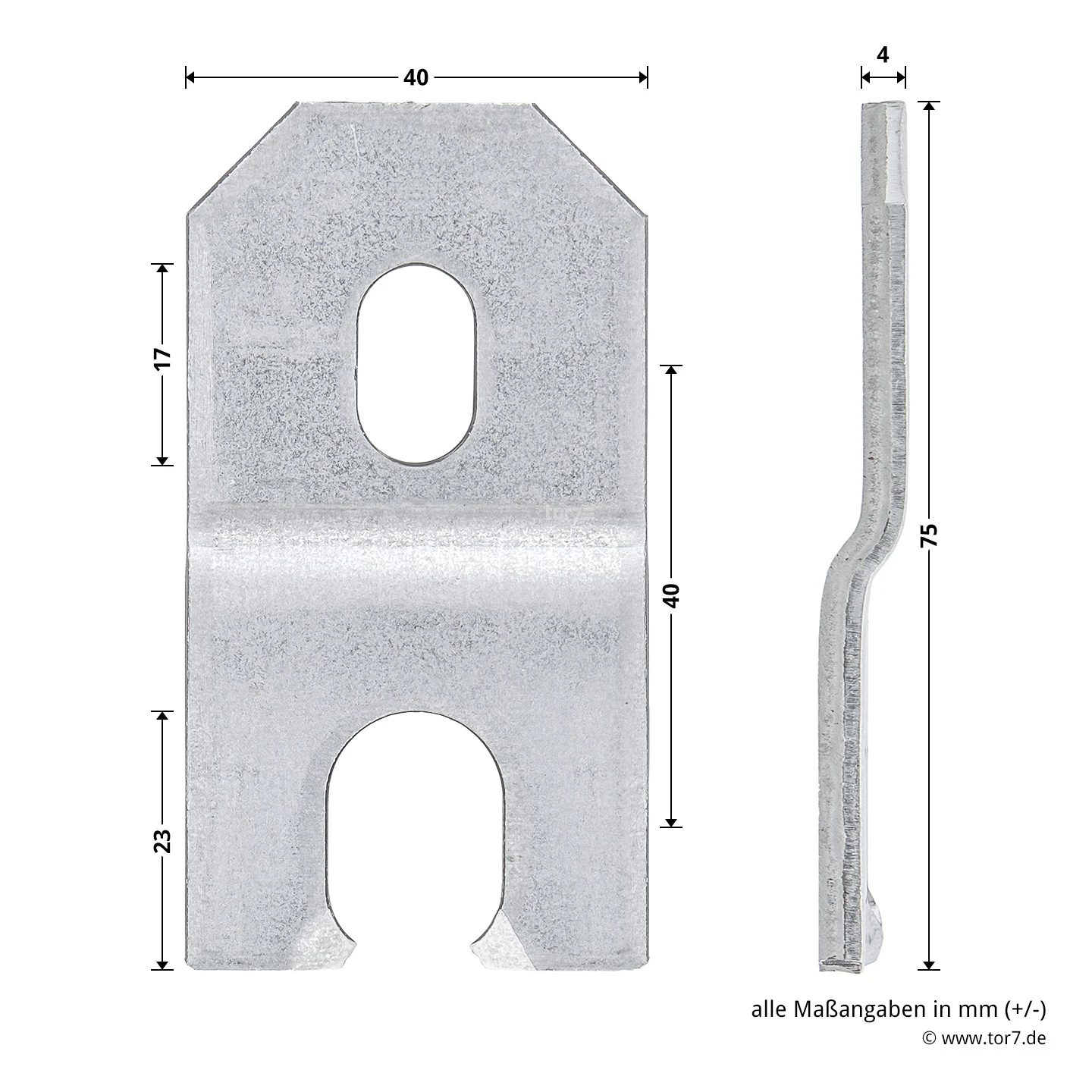 Hörmann Dübellasche Eckzarge, Verdeckte Montage 5 Hörmann Dübellasche Eckzarge, Verdeckte Montage – Bild 5