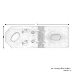 Hörmann Dübellaschen S61 -Garagentor Serie 549521 hoermann duebellaschen lasche breite laenge