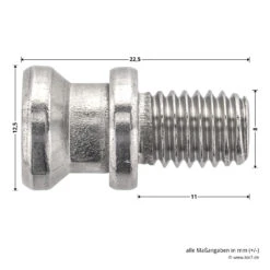 Hörmann Systemschraube Für Aluminumhaustüren -Garagentor Serie 5999017 hoermann systemschraube fuer tc 80 tueren masse