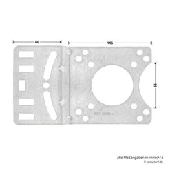 Hörmann Kettenbox-Anbausatz, 1:2 -Garagentor Serie 637006 hoermann kettenbox anbausatz 1 2 masse montageplatte