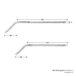 Hörmann Drehmomentstütze 1 Für Industrietorantriebe WA 400 Und ITO 400 -Garagentor Serie 638075 hoermann drehmomentstuetze 1 fuer industrietorantriebe wa 400 und ito 400 masse seite