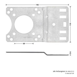 Hörmann Getriebeanbausatz Für Fremdtore -Garagentor Serie 638292 hoermann getriebeanbausatz fuer fremdtore platte masse
