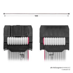 Hörmann Flachband-Verbindungsleitung, 10-adrig -Garagentor Serie 638448 hoermann flachband verbindungsleitung 10 adrig laenge 1000 mm draufsicht masse