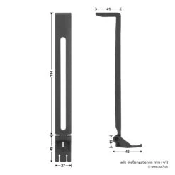 Hörmann Zubehörbeutel 1, SE2 -Garagentor Serie 638918 hoermann zubehoerbeutel 1 se2 knickfuss masse
