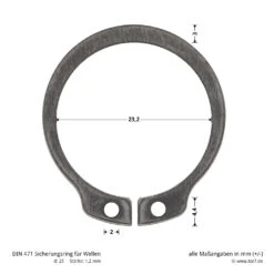 Hörmann Steckwelle Für STA 400 Schiebetorantrieb -Garagentor Serie 638939 hoermann steckwelle fuer sta 400 schiebetorantrieb bemassung sicherheitsring