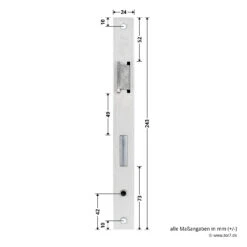 Hörmann Einsteck-Wechselschloss, BKS, Dornmaß 40 Mm -Garagentor Serie 702402 hoermann einsteck wechselschloss bks dornmass 40 mm masse stulp