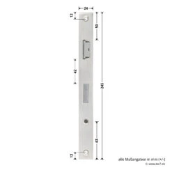 Hörmann Schlupftür-Schloss DF80/95/98, PZ, DIN Links -Garagentor Serie 716839 hoermann schlupftuer schloss df80 95 98 pz din links masse stulp