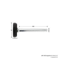 Hörmann Laufrolle DF95/DF98 Komplett, Rechts -Garagentor Serie 760073 hoermann laufrolle df95 df98 komplett rechts masse