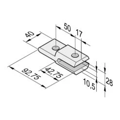 SOMMER Set Torpfostenbeschlag 92/235 Twist XL -Garagentor Serie 7613v000 sommer set pfostenbeschlag 92 235 twist xl torpfosten anbindung