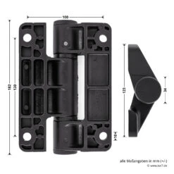 Hörmann Aluminium-Druckgussband, Aufliegend -Garagentor Serie 766664 hoermann aluminium druckgussband aufliegend masse