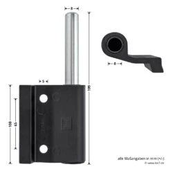 Hörmann Aluminium-Druckgussband DIN Links, Zwischenliegend -Garagentor Serie 772323 hoermann aluminium druckgussband din links zwischenliegend masse