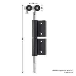Hörmann Entlastungsrolle Für Kupplung 400 Mm, M12, DIN Links, Zwischenliegend -Garagentor Serie 772633 hoermann entlastungsrolle 400mm m12 din links zwischenliegend masse bild 1