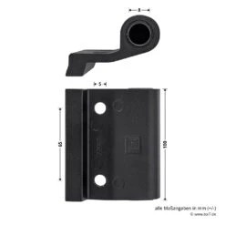 Hörmann Entlastungsrolle Für Kupplung 400 Mm, M12, DIN Links, Zwischenliegend -Garagentor Serie 772633 hoermann entlastungsrolle 400mm m12 din links zwischenliegend masse bild 2
