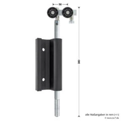 Hörmann Entlastungsrolle Mit Einfach-Bandteil 360 Mm, M12, DIN Links, Zwischenliegend -Garagentor Serie 772635 hoermann entlastungsrolle mit einfach bandteil 360mm m12 din links zwischenliegend masse bild 1