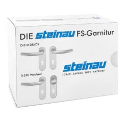 Steinau FS VDS Drückergarnitur, Typ 510, Edelstahl Matt -Garagentor Serie ste810101 steinau fs vds drueckergarnitur typ 510 edelstahl matt verpackung