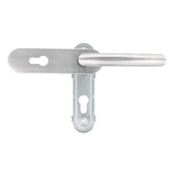 Steinau FS VDS Drückergarnitur, Typ 510, Edelstahl Matt -Garagentor Serie ste810101 steinau fs vds drueckergarnitur typ 510 edelstahl matt vorderseite aufgeklappt