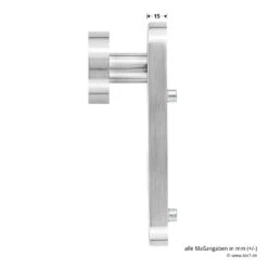 Steinau FS ES1-K Sicherheitsbeschlag, Typ D 510, Edelstahl Matt -Garagentor Serie ste810113 steinau fs es1 k sicherheitsbeschlag typ d 510 edelstahl matt masse knauf seite