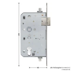 Teckentrup STA Einsteck-Panikschloss 1013 E, Stulp Edelstahl -Garagentor Serie tec113633 teckentrup sta einsteck panikschloss 1013 e stulp edelstahl din l bemassung