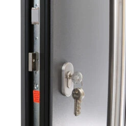 Hörmann ThermoPlus Haustür THP 750 Titan Metallic CH703 DIN LINKS -Garagentor Serie thp750lich703 hoermann thermopro haustuer din links titan metallic 06